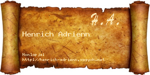 Henrich Adrienn névjegykártya
